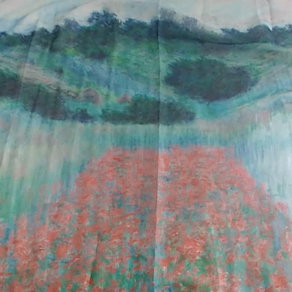 Museum Style Boho Painted Scarf